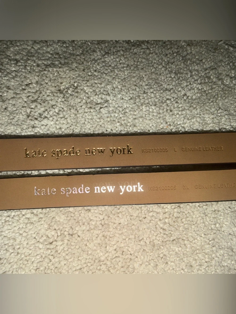 TWO Kate spade Spade Buckle Dress Belts - Black and White